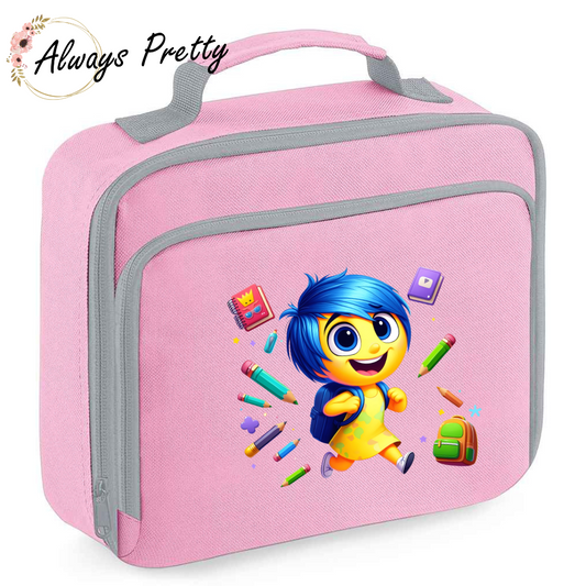 Cartoon Inside Out Lunch Bag (Pink & Blue)