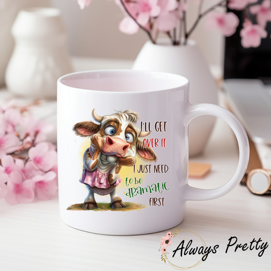 Dramatic Funny Cow Mug