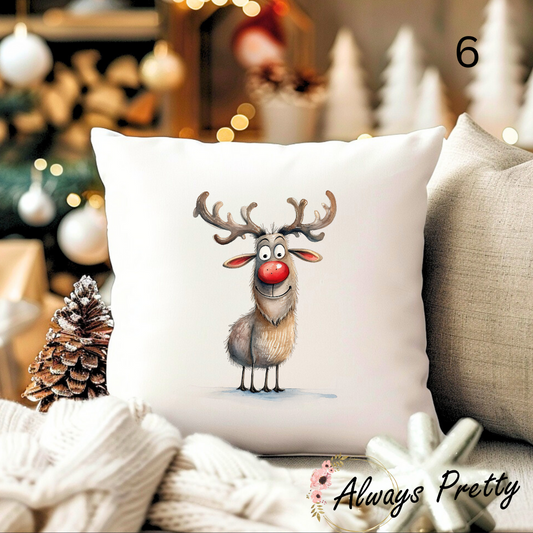 Quirky Reindeer Designs Cushion