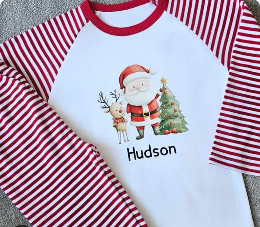 Personalised Santa & Reindeer PJS