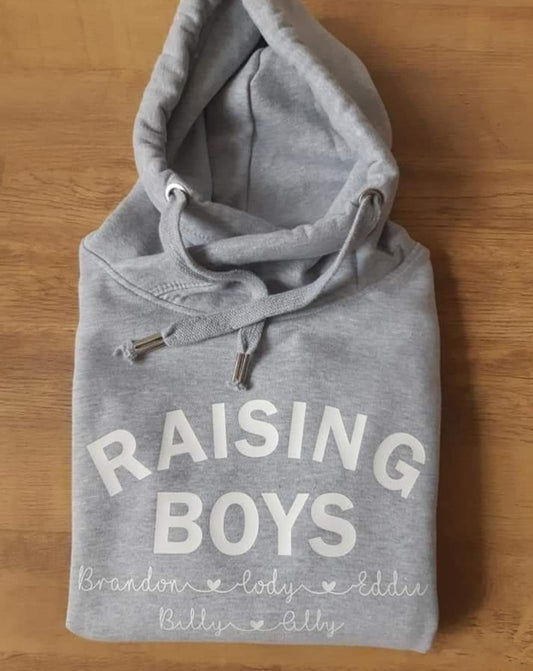 Raising Boys Cowl Neck Hoodie